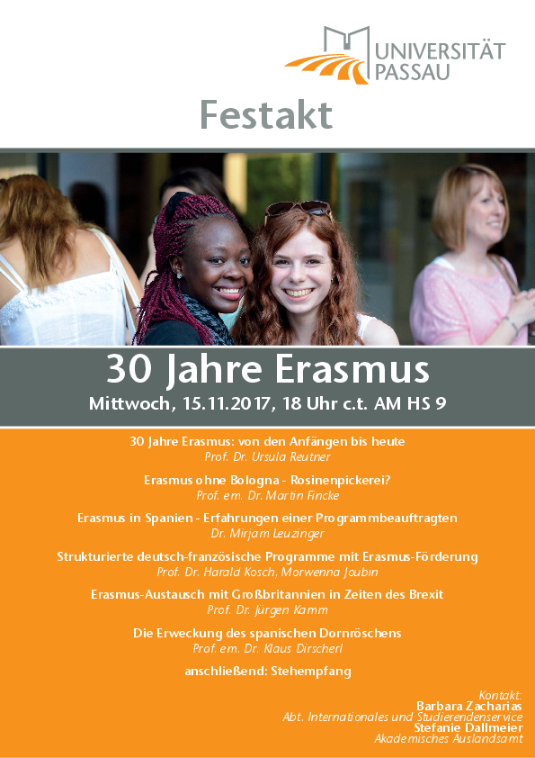 Plakat - Festakat dreißig Jahre Erasmus