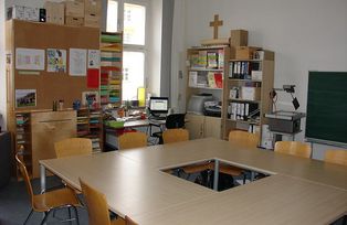 Raum und Materialien der Lernwerkstatt Religionsunterricht