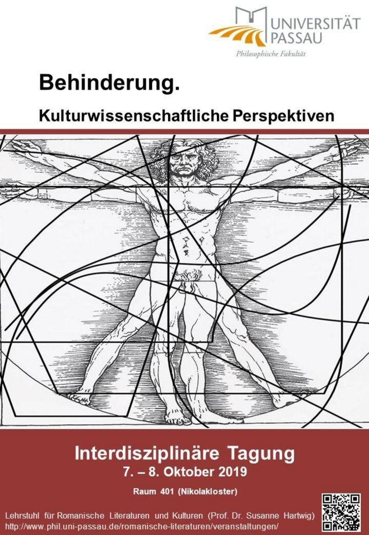 Plakat der Tagung "Behinderung. Kulturwissenschaftliche Perspektiven"