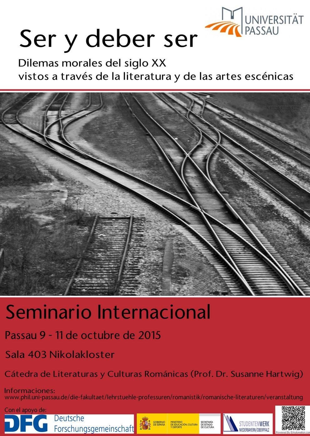 Plakat der Tagung "Ser y deber ser"