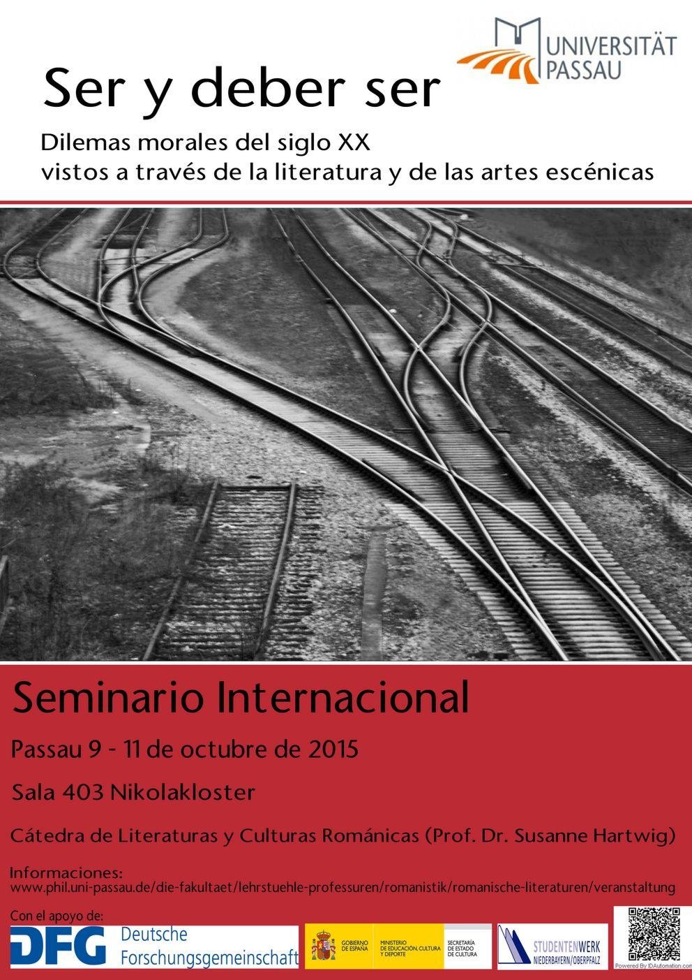 Plakat der Tagung "Ser y deber ser" Plakat der Tagung "Ser y deber ser"