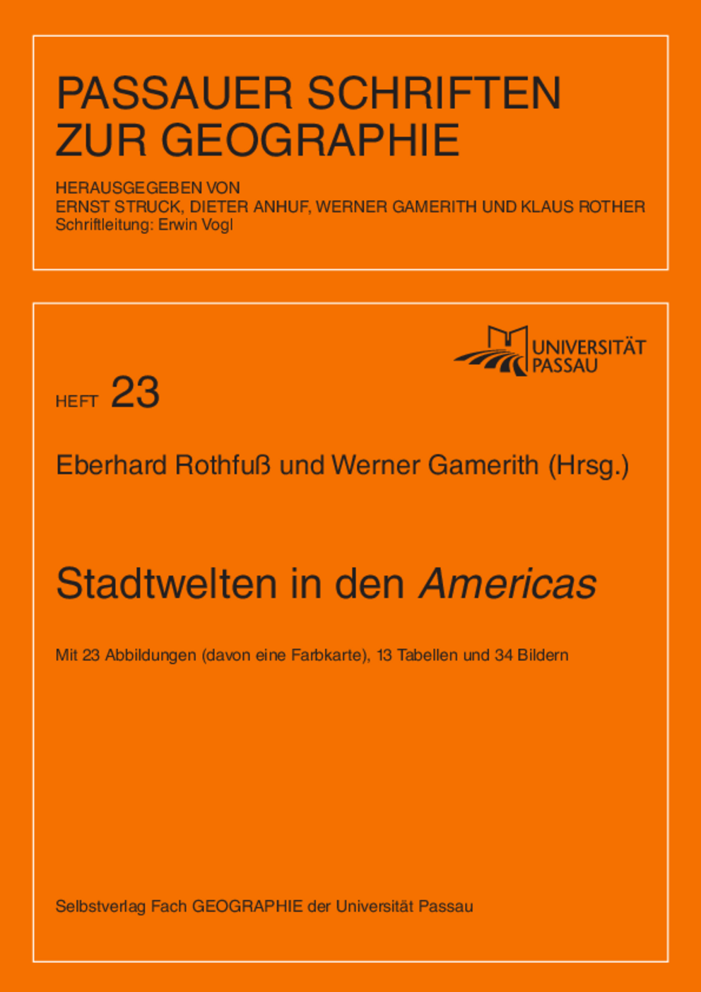 Passauer Schriften zur Geographie Passauer Schriften zur Geographie