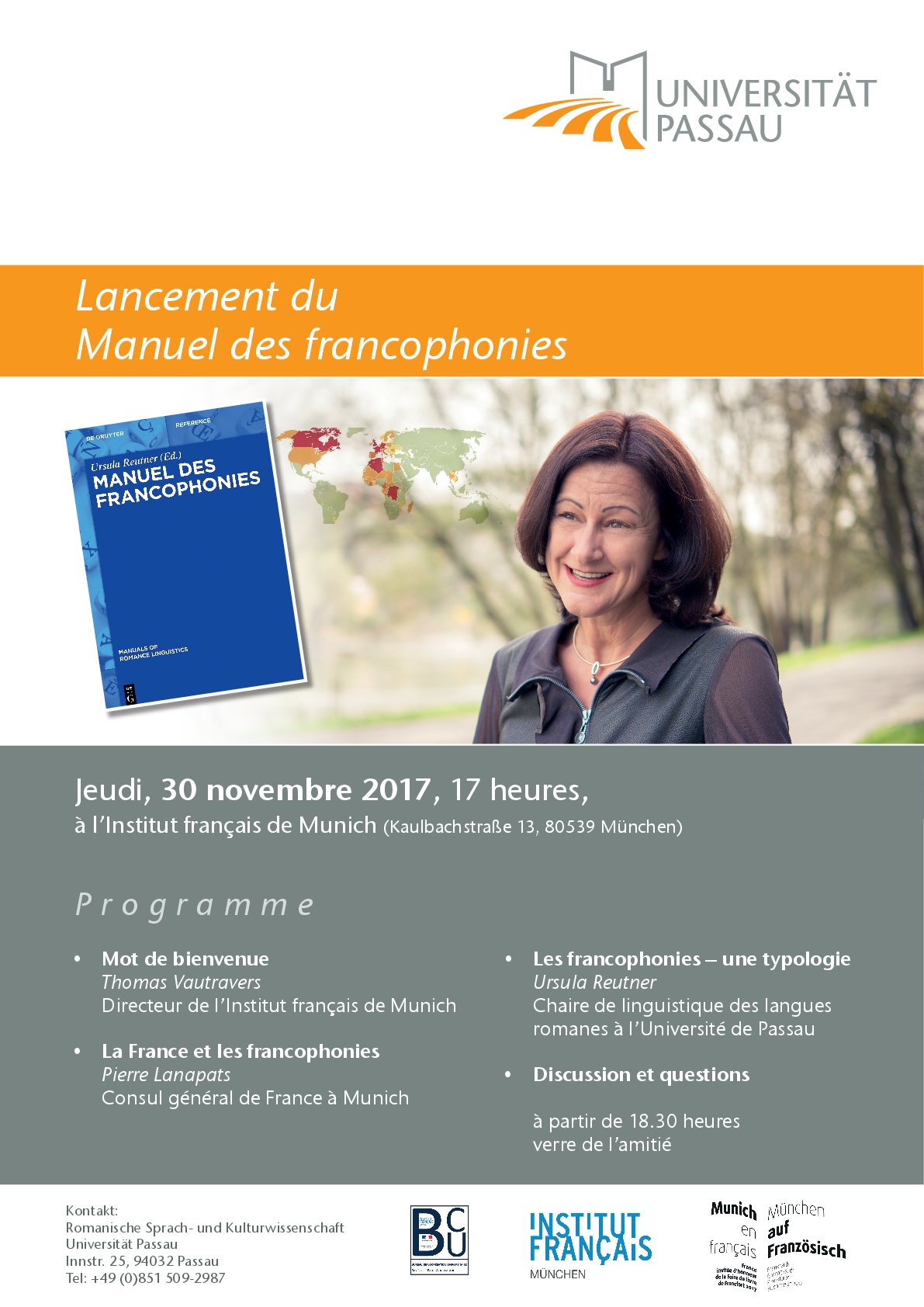 Plakat - Buchpräsentation Manuel des francophonies