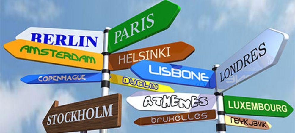 Wegweiser in europäische Hauptstädte, Quelle: Fotolia Wegweiser in europäische Hauptstädte, Quelle: Fotolia