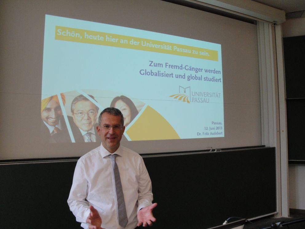 [Translate to Englisch:] Gastvortrag Dr. Fritz Audebert