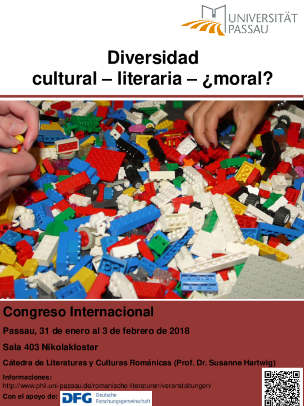 Plakat der Tagung "Diversidad cultural - literaria - ¿moral?" Plakat der Tagung "Diversidad cultural - literaria - ¿moral?"