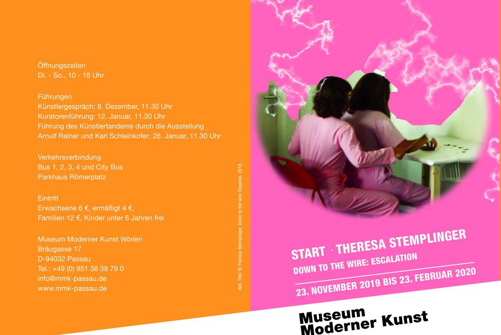 Flyer zur Ausstellung von Theresa Stemplinger im MMK