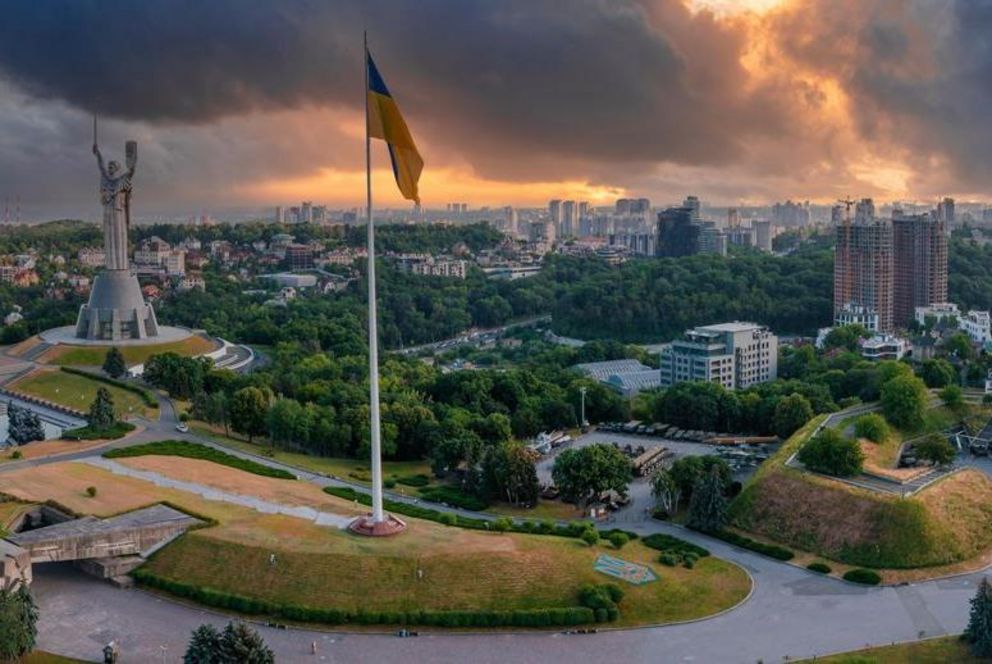 Luftaufnahme von Kiew