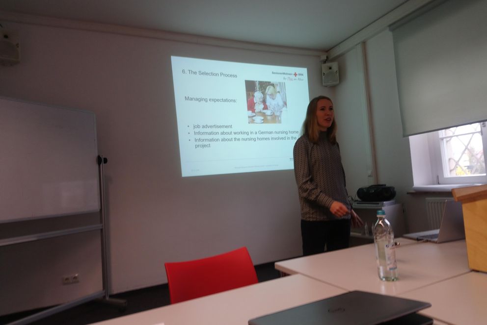Guest lecture on the recruitment of Mexican nurses at the Bavarian Red Cross
