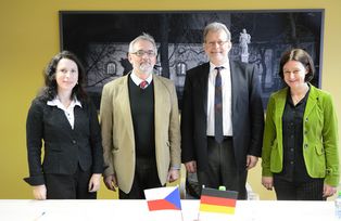 Delegation der Universität Passau zu Besuch an der Südböhmischen Universität Budweis, Februar 2015