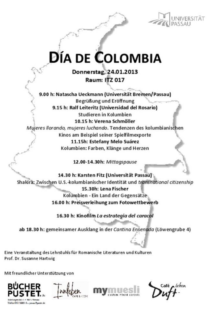Plakat zum Día de Colombia