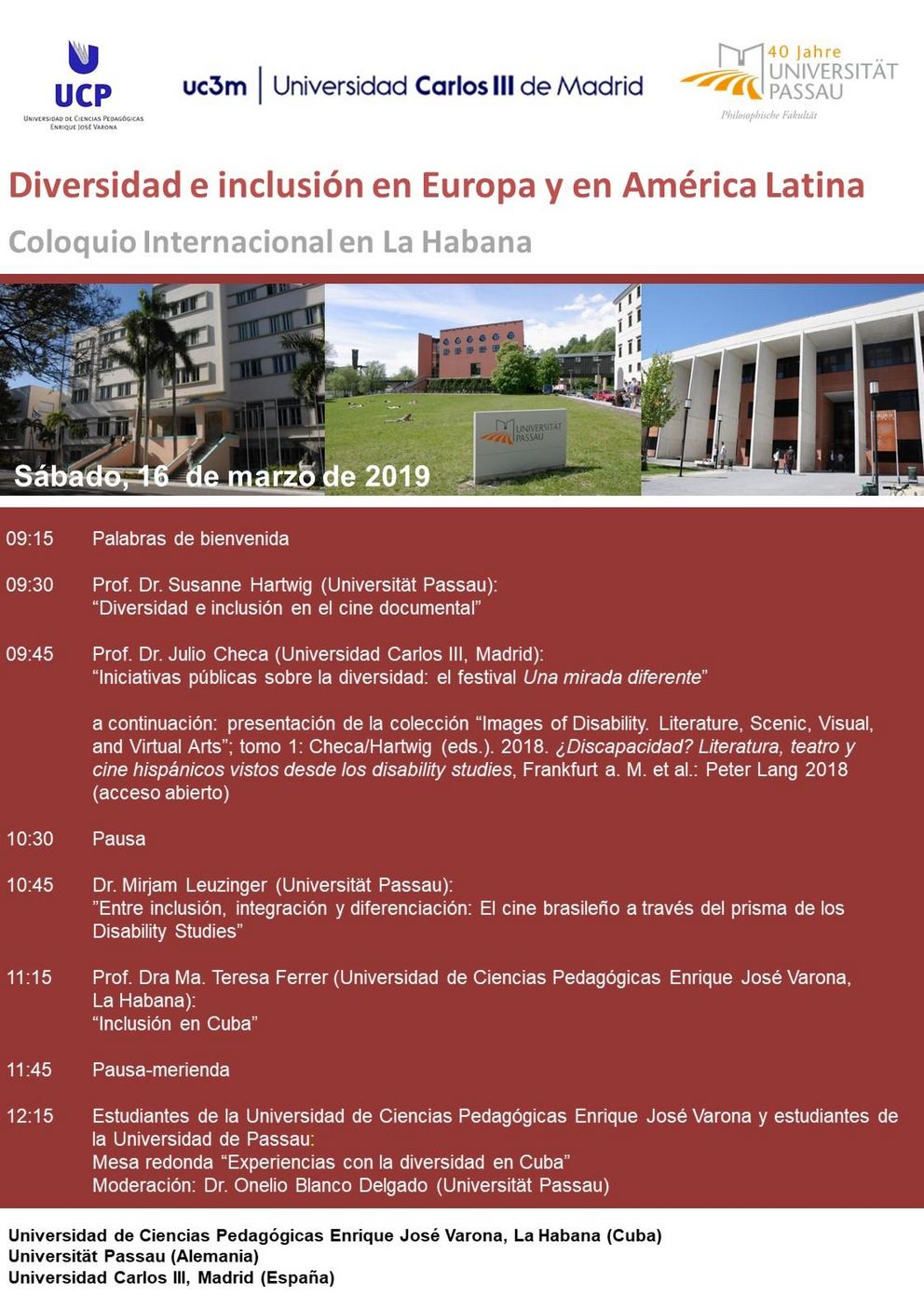 Plakat zum Internationalen Kolloquium in Havanna