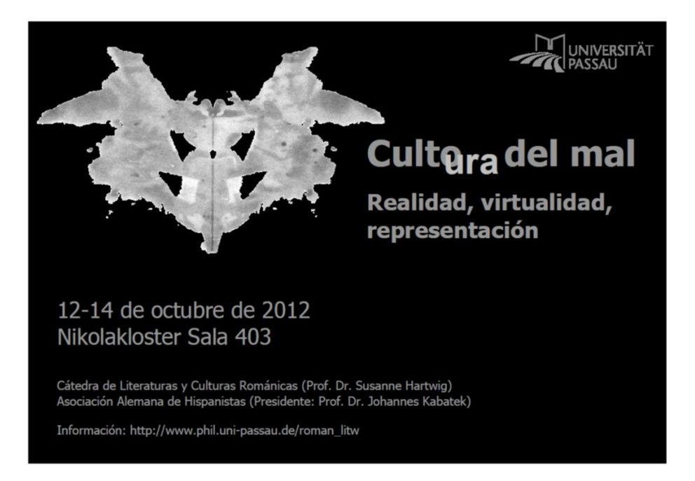 Plakat zum Kongress Culto del mal - cultura del mal Plakat zum Kongress Culto del mal - cultura del mal