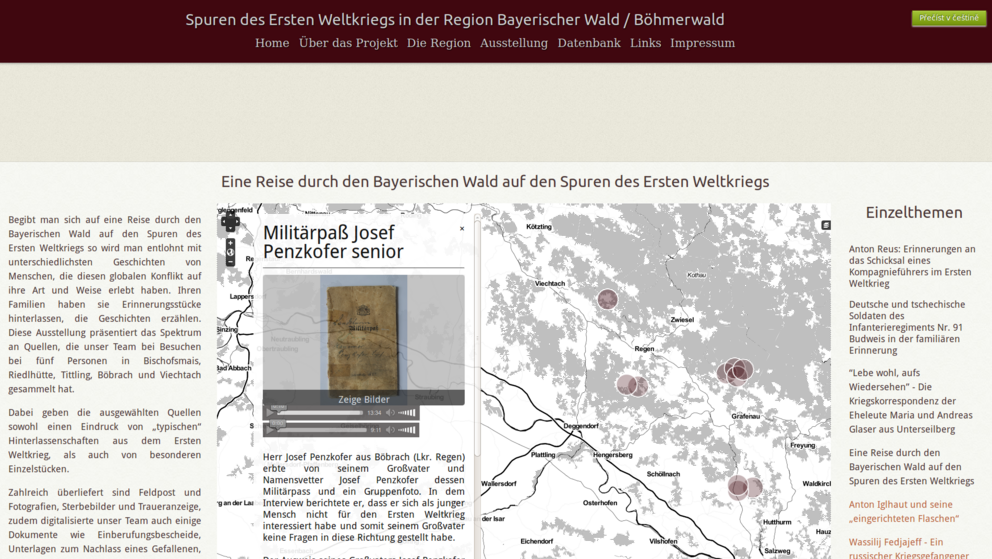 Online-Ausstellung zur familiären Erinnerung an den Ersten Weltkrieg Online-Ausstellung zur familiären Erinnerung an den Ersten Weltkrieg