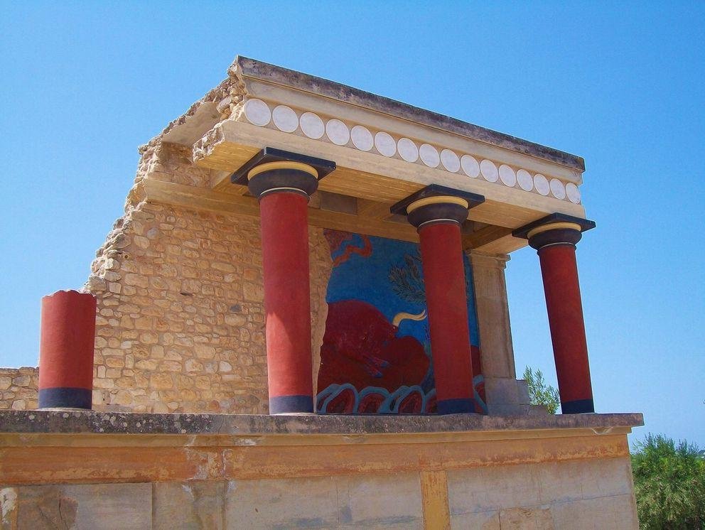 antike Stätten von Knossos auf Kreta (Coulorbox) antike Stätten von Knossos auf Kreta (Coulorbox)