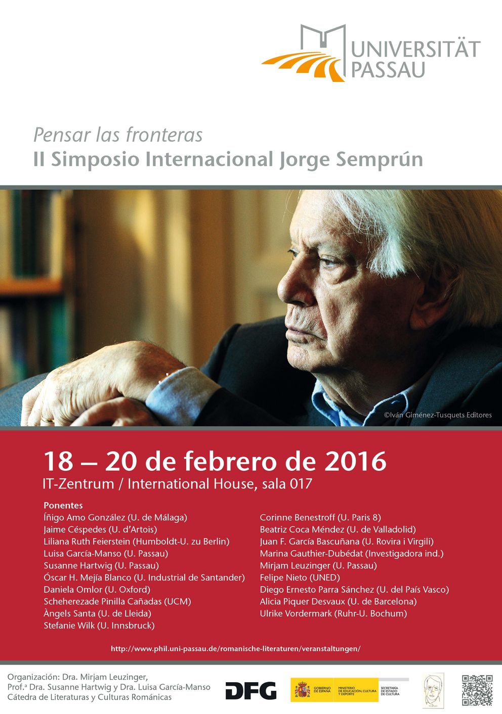 Plakat zum Symposium "Jorge Semprún"