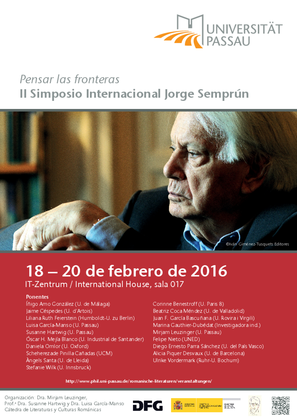 Plakat zum Symposium zu Jorge Semprún Plakat zum Symposium zu Jorge Semprún