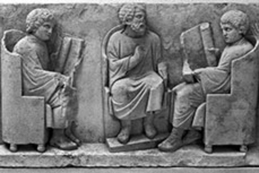 sog. Neumagener Schulrelief (Relief eines Grabbaus des späten 2./ frühen 3. Jh.) sog. Neumagener Schulrelief (Relief eines Grabbaus des späten 2./ frühen 3. Jh.)