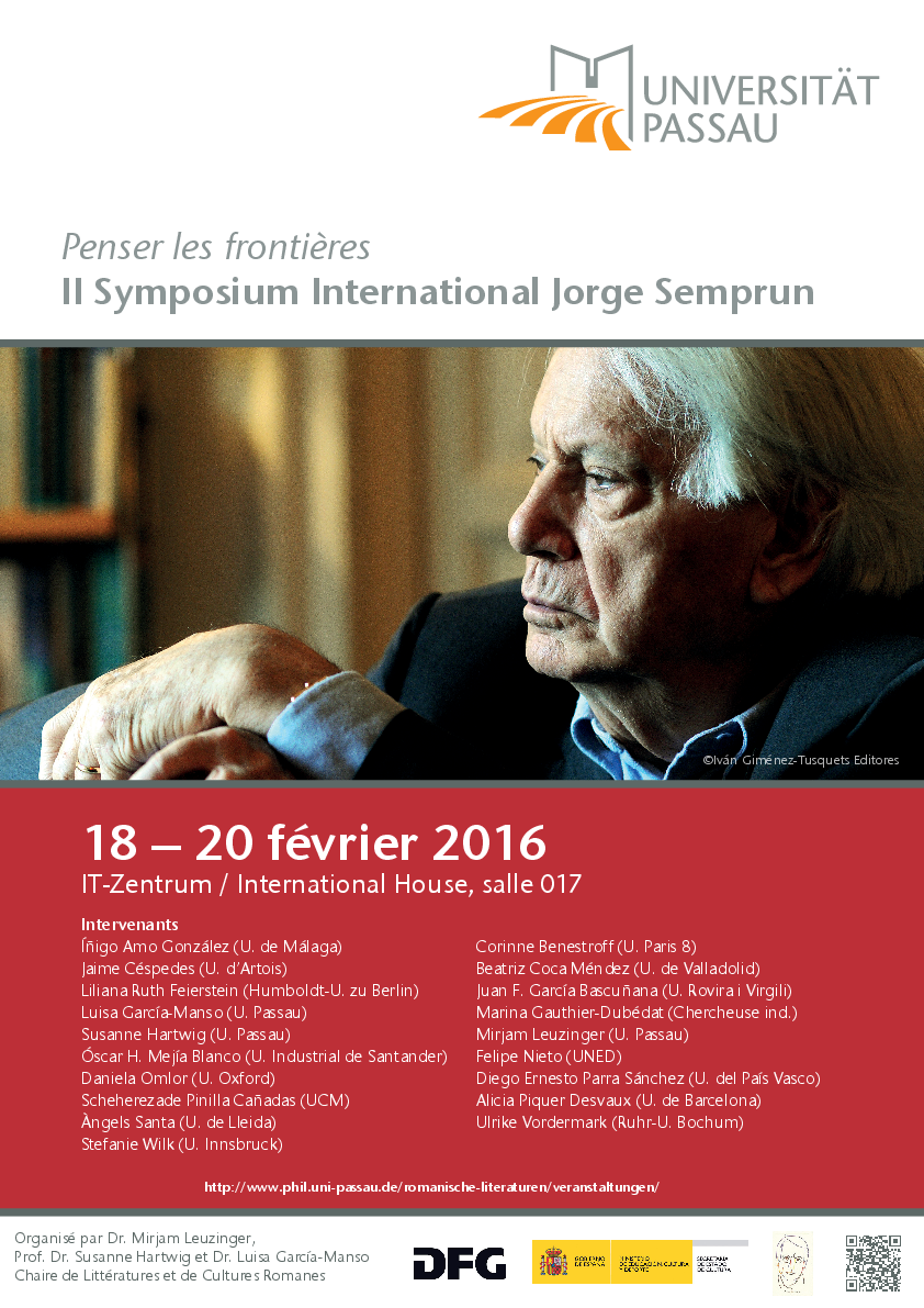 Plakat zum II. internationalen Symposium Jorge Semprún