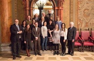 Studierende des Doppelabschlusses mit der Türkisch-Deutschen Universität Istanbul beim Empfang im Rathaus, Januar 2016
